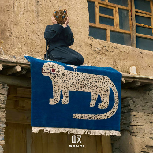 The Monumental Snow Leopard Rug | Hand-Knotted Artifact