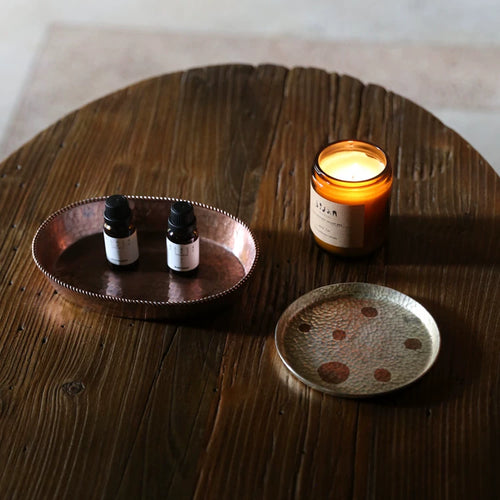 The Deep Oval Tray | Hand-Hammered Copper