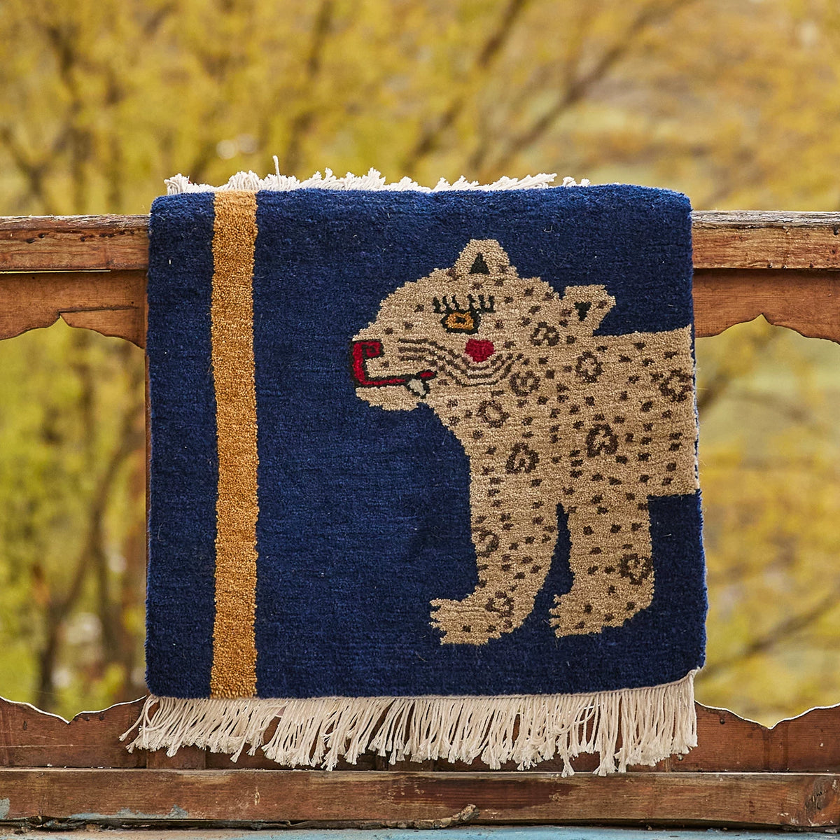 The Snow Leopard Mat | Hand-Spun Highland Wool