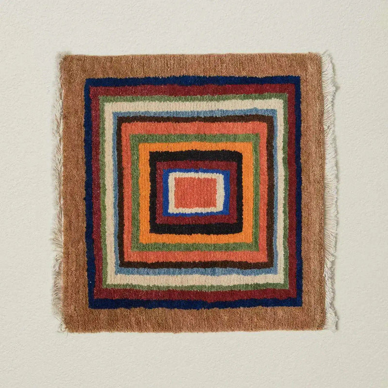 The Highland Wool Seat Mat | Hand-Spun & Knotted Artifact - Artisan Variation - Utkik